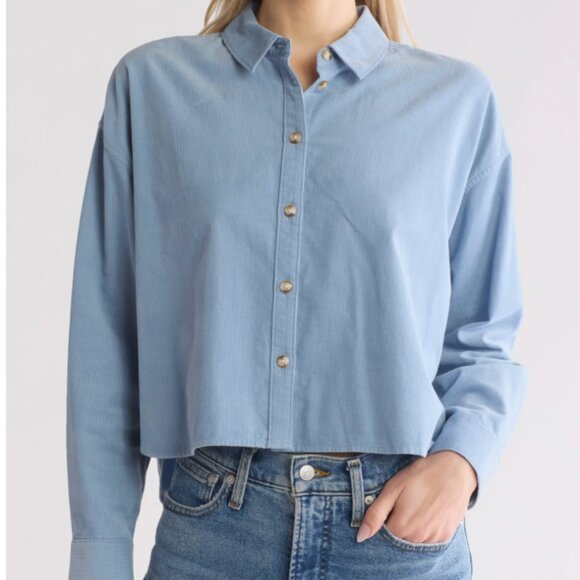 Madewell Tops - Madewell cropped corduroy button-up